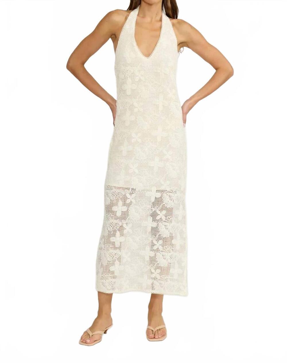 NEW LUCY PARIS florian halter midi dress in white